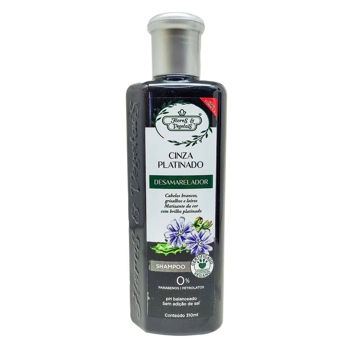 Shampoo Matizante Cinza Platinado Desamarelador – Flores e Vegetais
