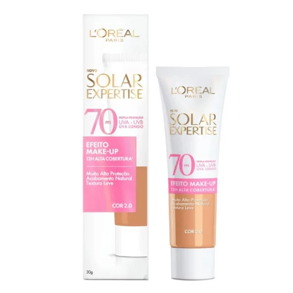 Protetor Solar Expertise FPS 70 Efeito Makeup Cor 2.0 – L’Oréal Paris
