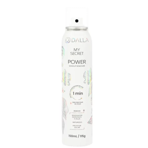 Removedor de Maquiagem Power Makeup Remover 150ml – Dalla Makeup